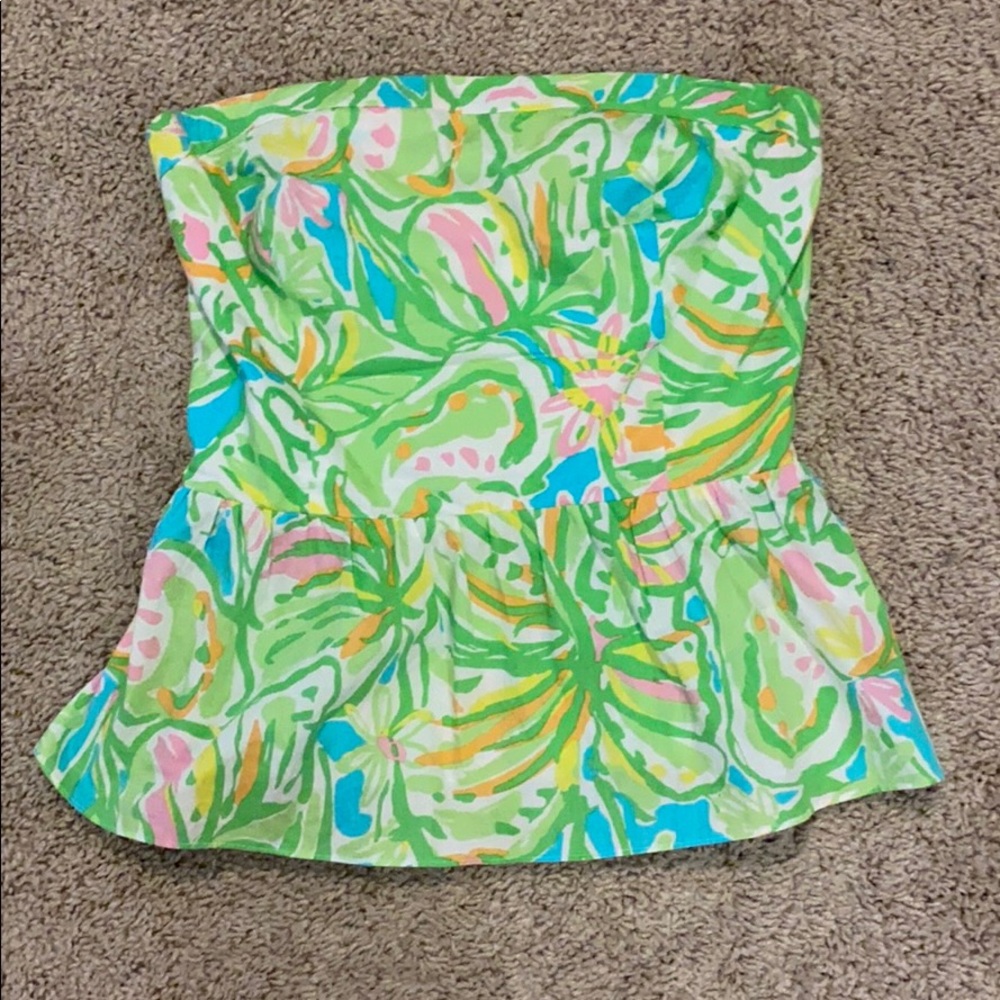 Lilly elephant ears peplum green top 6 shandy